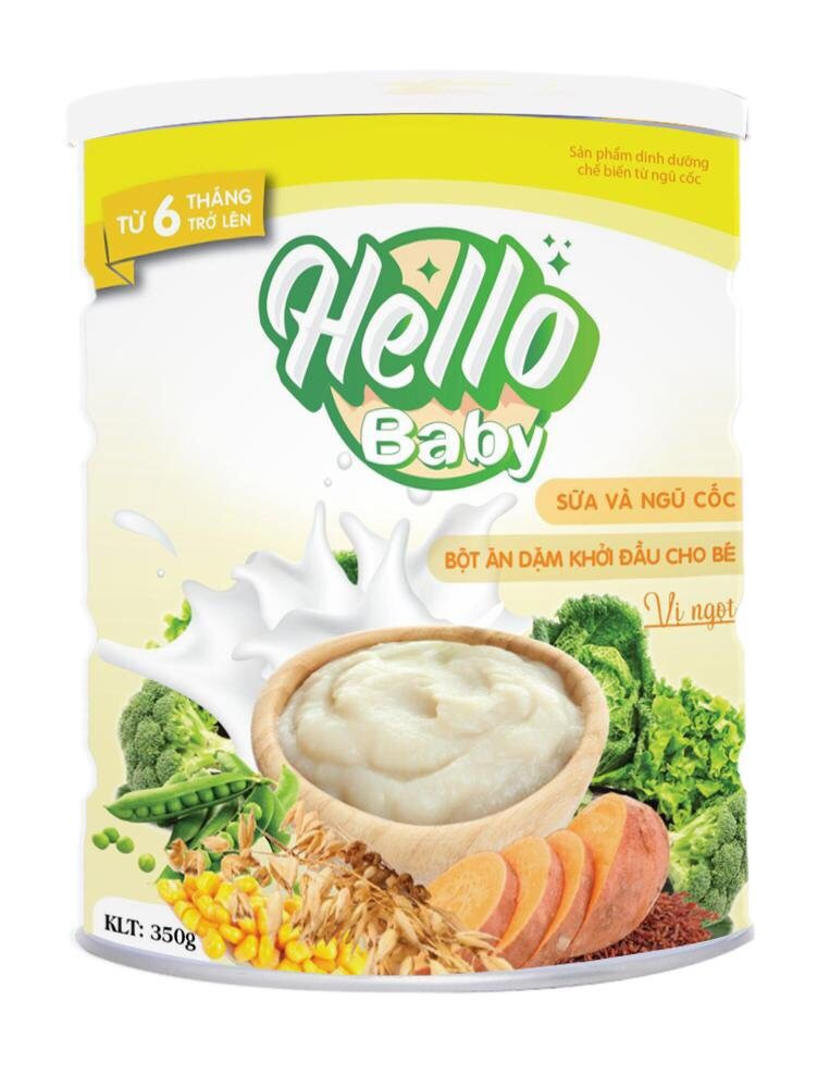 Bột ăn dặm Hello baby vị ngọt